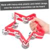 LIOOBO 2pcs Hand Rattle Five Pointed Star Design Plastic Handbell for Early Learning Classroom Music Easy to Carry and Safe view 3