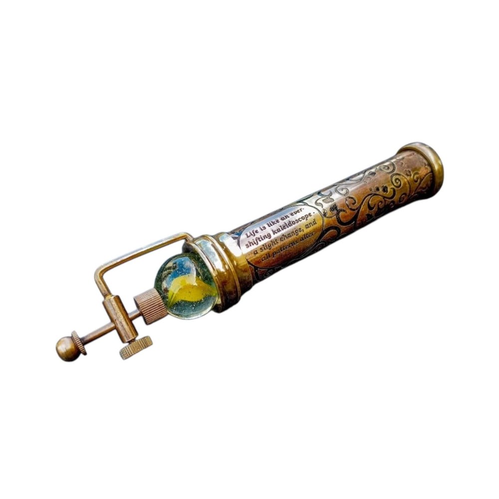 Brass Marble Kaleidoscope Handmade Brass Antique Kaleidoscope for Gifts Collectible Gift for Everyone