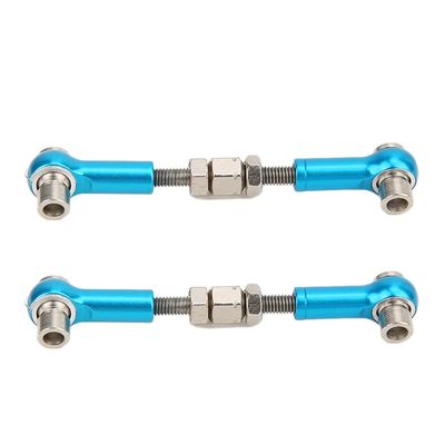 Aluminum Alloy Steering Linkage Rods Durable Replacement Parts for HPI RS4 Sport 3 1/10 RC Car in for RC Hobbyists (Blue 113696B)