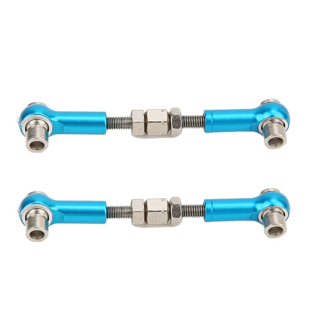 Aluminum Alloy Steering Linkage Rods Durable Replacement Parts for HPI RS4 Sport 3 1/10 RC Car in for RC Hobbyists (Blue 113696B)