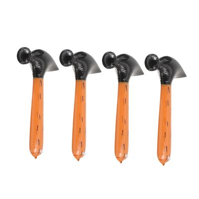 HOOTNEE 4pcs Inflatable Hammer with Wood Grain Design Fun Pool Props for Birthday Parties Bathtub Play and Creative Imagination Development