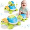CuteZone Baby Toys 6-12 Months - Turtle Crawling & Musical Tummy Time Toy Set with Light & Sound, Moving Baby Activity for Crawling and Tummy Time, Interactive Gift for Babies view 1