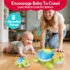 CuteZone Baby Toys 6-12 Months - Turtle Crawling & Musical Tummy Time Toy Set with Light & Sound, Moving Baby Activity for Crawling and Tummy Time, Interactive Gift for Babies view 3