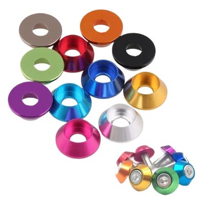 SFCHEN Aluminum Washer M2 M2.5 M3 M4 M5 M6 M8 Corlorful Aluminum Alloy Cap Head Gasket Washers for RC Parts(Silvery,M6-(3pcs))