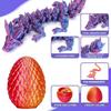 12 Pcs 3D Printed Dragon Eggs with Dragon Inside, Mystery Articulated Dragon Toy Set, Flexible Crystal Dragon Figurines, Christmas Basket Stuffers Stocking Stuffers Birthday Gifts for Kid Teens Adults view 3