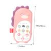 BESPORTBLE 1PC Bilingual Phone Chewable Cartoon Vibration Mobile Phone for Early Childhood Fun Teething for Months Pink Dinosaur view 2
