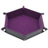 BESPORTBLE Hexagon Dice Plate Double-Sided Pu Leather Jewelry Storage Tray Bar Game Board for Office Home view 1