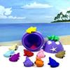 12pcs Baby Hammerhead Sharks and Egg, 3D Printed Plastic Ocean Sea Animals Figures, Colorful Articulated Baby Hammerhead Sharks, Fidget ADHD Autism Toy BHS001-SET-PUSE view 3