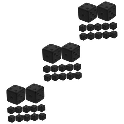 BESPORTBLE 150pcs Frosted Black Acrylic Dices Board Game Dice for Home Parties and Entertainment