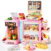 Pupu Pig Kids Grocery Store Playset, Fun Play Store with Realistic Cash Register Toy, Scanner, Play Food, Coffee Maker, Play Money & Credit Card, Preschool Toys for Boys Girls Birthday Gifts 3+ view 1