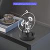 Pilipane Perpetual Motion Device Kinetic Art Swing Decoration Modern Desk Ornament for Home Office Iron Plastic 250g 4 AA Batteries (C203) view 3