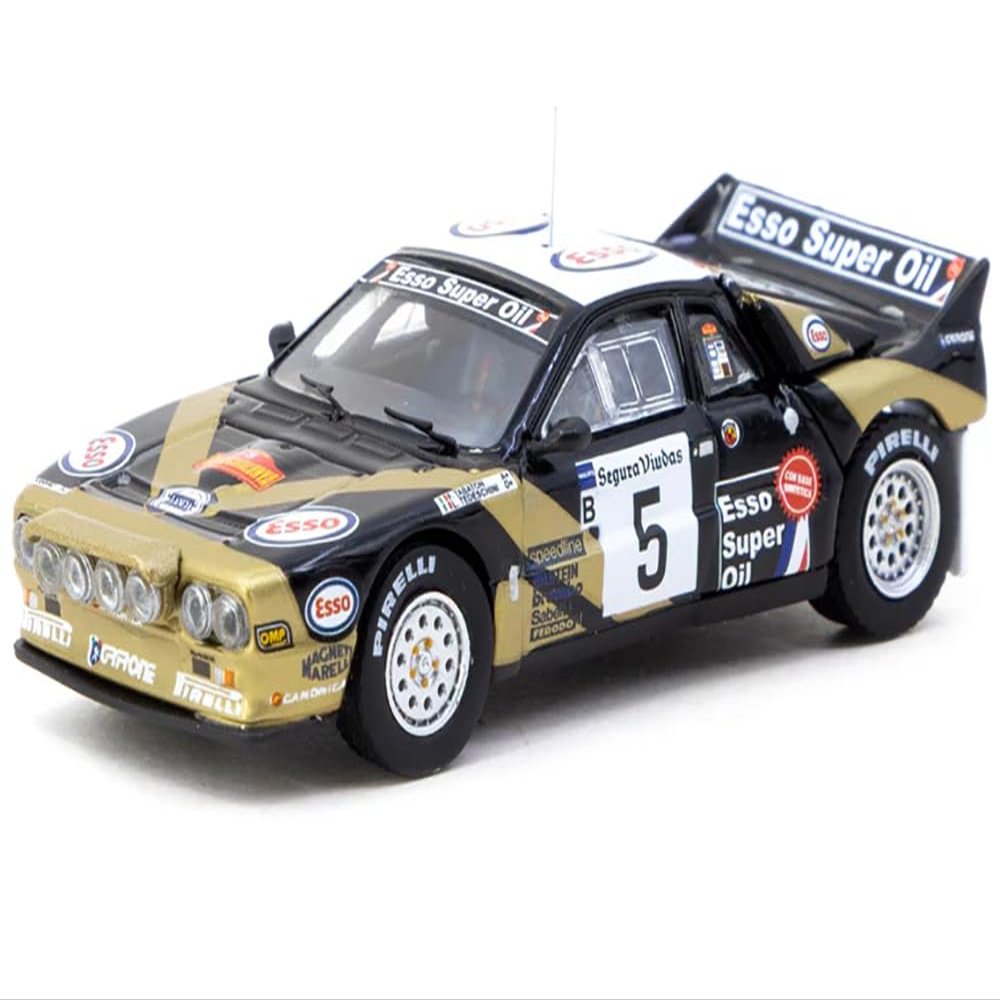 037 Rally #5 Fabrizio Tabaton - Luciano Tedeschini Winner Rally Catalunya (1985) "Hobby64+ Series 1/64 Diecast Model Car by Tarmac Works T64P-TL002-85CAT05