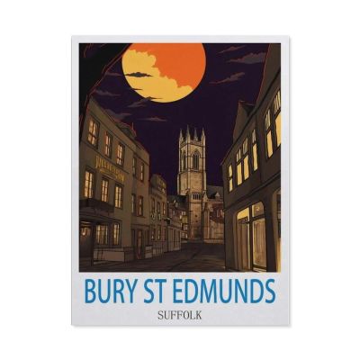 Bury St Edmunds Suffolk Vintage Travel PostersJigsaws Puzzles 1000 Pieces Teens Kids Jigsaw Entertainment Toys Brain Challenge Puzzle75x50cm-DC91