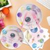 140PCS Space Themed Paper Plates Party Supplies Decorations, Supplies for Girls Baby Birthday Party Decorations Pink Moon Star Outer Space Planet Theme Plates Set for 20 Guests view 2
