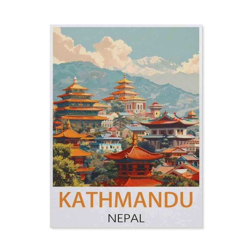 1000PcsKathmandu NepalJigsaw Adult Decompression Game Puzzle Students Toy for Children Christmas Birthday Gifts38x26cm-DH94