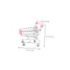 BESPORTBLE 3pcs Mini Shopping Cart Pretend Play Trolley for Iron Makeup Storage Cart with Electroplating Finish Pink Purple Green for Role Play and Desk Organization view 3
