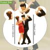 1/64 Scale Figurines for Miniature Displays, Couples for Wedding Scenes, Dance view 2