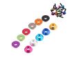 SFCHEN 10pcs M2 M2.5 M3 M4 Aluminum Colorful Anodized Washer RC Car Flight Model Gasket for Cup Head Hex Socket Screw Bolt(M2-Black) view 1