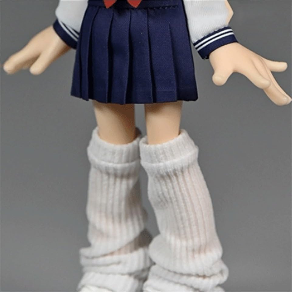 1/12 Scale Female Soldier Model Figure Doll Knitted Leg Warmers Socks for 6 Inch Movable Doll Action Figure, Doll Miniatures Accessories Doll