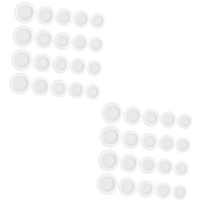 Ciieeo 2sets 20pcs Piggy Bank Stoppers Multi Closure Plugs for Saving Boxes Easy Installation Fits Plaster Dolls and Deposit Boxes and Protective Caps 20pcs*2