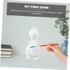 BESPORTBLE Unpainted Vinyl Dinosaur Craft Decoration Unfinished Dinosaur Figure for Painting Creative Art Project for Boys and Girls and Adults for Home Decor and view 3