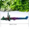 3D Printed Crystal Dragon with Wings,pterosaur Model,Flexible Realistic Articulated Animal Fidget Toys,Mystery Figurines Gifts for Easter,Executive Desk Funny Dcor and Festival Collectible (RGB) view 2