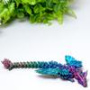 3D Printed Crystal Dragon with Wings,pterosaur Model,Flexible Realistic Articulated Animal Fidget Toys,Mystery Figurines Gifts for Easter,Executive Desk Funny Dcor and Festival Collectible (RGB) view 3