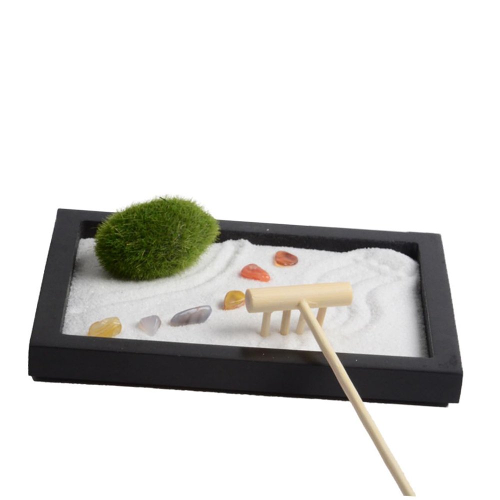 BESPORTBLE Desktop Zen Garden Table Decoration Miniature Landscape Meditation Garden