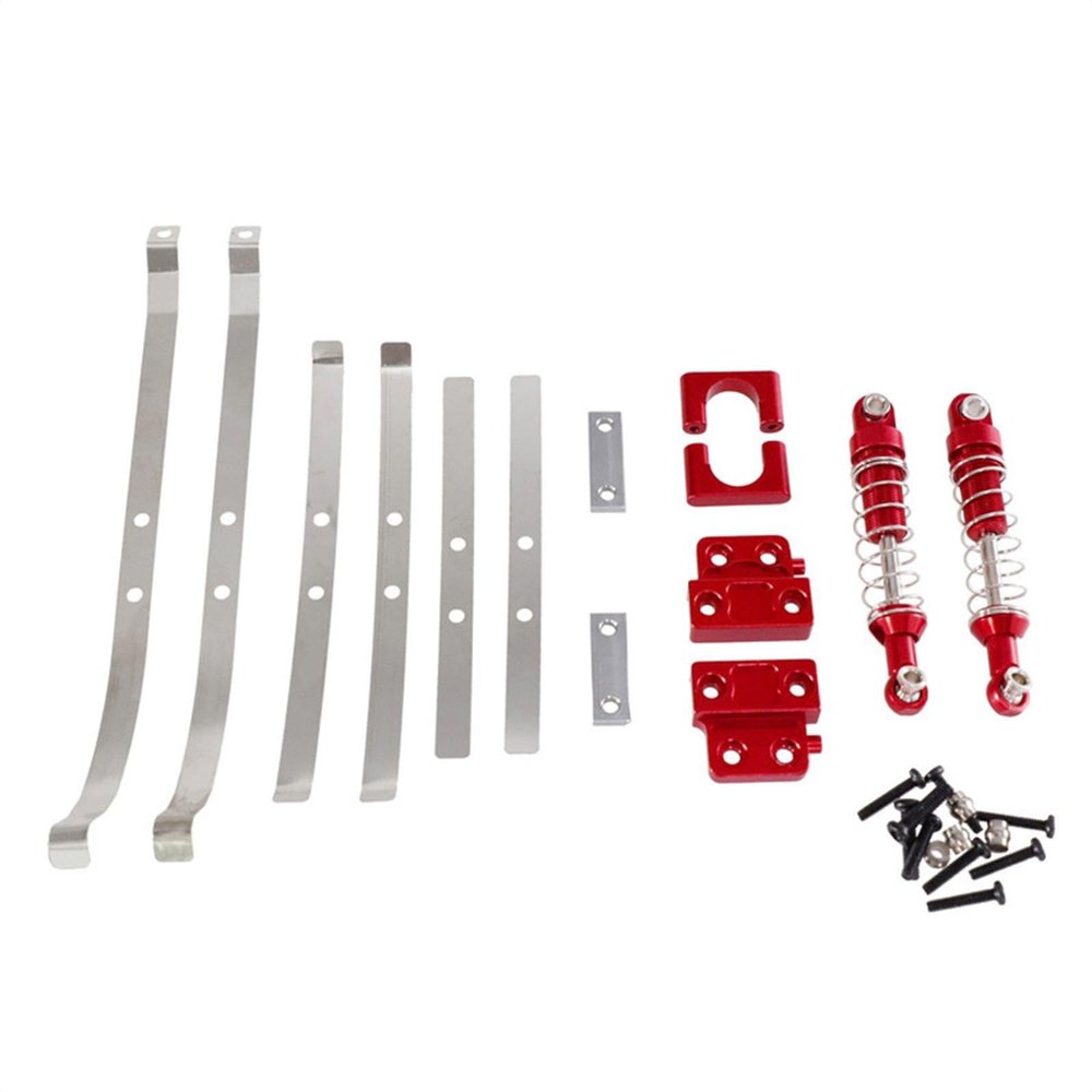 Garende Parts Kit for RC Car Truck, Metal Rear Axle Spring Replacement for MN82 LC79, red