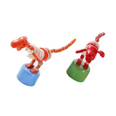 Kisangel 2pcs Wooden Boys and Girls Animals Toys Dinosaur Rocking Toys Safe Sturdy for Home Decor