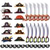 36 inflado para fiesta temtica pirat,incluye12 espadas inflables pirata para, 12 Pirate Hats12 parches de ojo de pirata,accesorios de escenario suministros de cosplay para fiesta view 1