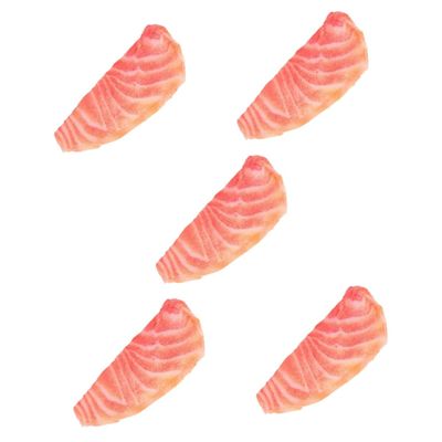Abaodam 5pcs Artificial Salmon Model Realistic Fake Salmon Slice for Home Decoration Photography Props Kitchen Showcase Decor and Scene Layouts and Safe for -Term Use