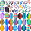 24PCS 3D Printed Dragon Eggs with Mystery Dragon Inside, Articulated Crystal Dragon Fidget Toys for Kids & Adults, Cool Desk Decor, Easter Basket Stuffers Christmas Stocking Stuffers Party Favors view 1