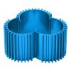 370 Motor Heat Sink, Aluminum Alloy Heat Dissipation Cooling Fins for WPL C14 RC Car, Precision CNC Processed RC Car Accessories for Upgrading Universal 370 Motors, Suitable for view 2