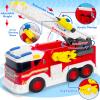 Large Fire Trucks Toys for Toddlers, Kids Toys for 3 4 5 6 7 8 Years Old Boys, 15" Firetruck Toy for Kids with Ladder, Lights, Sounds & Water Shooting, Christmas Birthday Gifts for Boys & Girls view 3