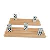 BESPORTBLE Wooden Domino Holder with Non Slip Base DIY Domino Tray for Gaming Cards Accessory for Tabletop Games Enhances Creativity and Imagination Play view 3