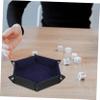 OFFIGAM Tabletop Creative Pu Dice Tray Foldable Storage Organizer for Tabletop Games Elegant Design and Easy to Clean Dice Holder view 3