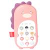 YARNOW 1PC Bilingual Cartoon Mobile Phone for Chewable Imitation Phone Months and Older Pink Dinosaur Design view 1