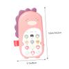 YARNOW 1PC Bilingual Cartoon Mobile Phone for Chewable Imitation Phone Months and Older Pink Dinosaur Design view 2