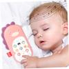 YARNOW 1PC Bilingual Cartoon Mobile Phone for Chewable Imitation Phone Months and Older Pink Dinosaur Design view 3