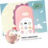 YARNOW 1PC Bilingual Cartoon Mobile Phone for Chewable Imitation Phone Months and Older Pink Dinosaur Design view 4