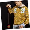 Toddmomy 4pcs Wooden Yoyo Toy Fun and Safe Educational Finger Toy for Boys and Girls Portable and Lightweight Traditional Wooden Yo- Random Colors view 4