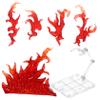 ERINGOGO Action Figure Stand with Fire Effects Bracket Clear Toy Model Holder Rack for Displaying Collectible Dolls and Flame Accessories view 1