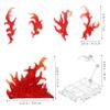 ERINGOGO Action Figure Stand with Fire Effects Bracket Clear Toy Model Holder Rack for Displaying Collectible Dolls and Flame Accessories view 2