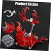 ERINGOGO Action Figure Stand with Fire Effects Bracket Clear Toy Model Holder Rack for Displaying Collectible Dolls and Flame Accessories view 3