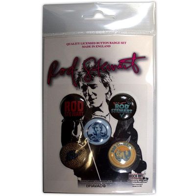 Rod Stewart Logo Badge Set (Pack of 5), multicoloured, Einheitsgre