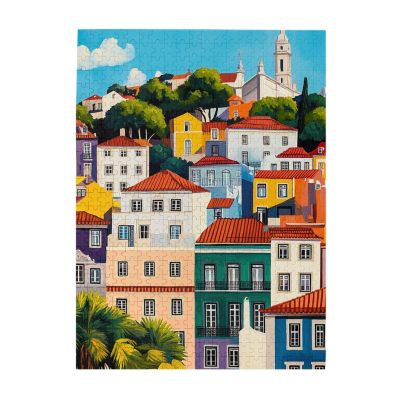 Cafemira Wooden Jigsaw Puzzle 500 pcs,Colorful Buildings,Adult Puzzles Game,Relieve Stress and Enjoy The Fun of Solving Puzzles,Ideal for Relaxation and Family Fun,Forget The Troubles of Life