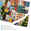Cafemira Wooden Jigsaw Puzzle 500 pcs,Colorful Buildings,Adult Puzzles Game,Relieve Stress and Enjoy The Fun of Solving Puzzles,Ideal for Relaxation and Family Fun,Forget The Troubles of Life view 4