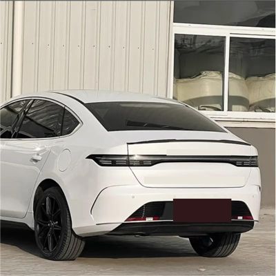 ABS Plastic Unpainted Color Rear Spoiler Wing Trunk Lid Cover Compatible for BYD King Destroyer 05(Gloss Black)