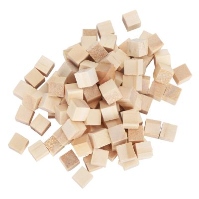aqxreight Wooden CubesWooden B 100Pcs Wooden Cubes Pine Blank Blocks for Craft Early Childhood Puzzle Toy 10mm Items Children do FolocksDIY Cubes10mm CubesGaming